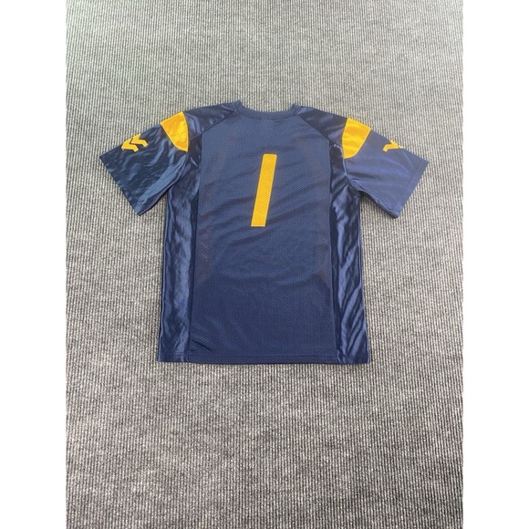 West Virginia Mountaineers Jersey Boy Youth Extra Large Blue Nike Y2K Team Issue - Picture 12 of 16